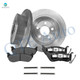Set of 6 Rear 285mm Brake Disc Rotors-Ceramic Brake Pad Kit For 2003-2006 Jeep Wrangler