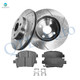 Set of 6 Front 255mm Drilled Slotted Brake Disc Rotors-7695A-D990 Ceramic Brake Pad Kit For 2004 Scion XA