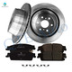 Set of 6 Rear 345mm Brake Disc Rotors-Ceramic Brake Pad Kit For 2014-2018 Chevrolet Silverado 1500