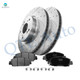 Set of 6 Front 293mm Drilled Slotted Brake Rotors-Ceramic Brake Pad Kit For 2013-2022 Honda Accord