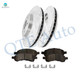 Set of 6 Front 325mm Drilled Slotted Brake Disc Rotors-Ceramic Brake Pad Kit For 2007-2010 Saturn Outlook