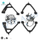 Set of 6 Front Upper and Lower Control Arm Ball Joint-Wheel Hub Bearing Assembly For 2007 GMC Sierra 1500 Classic RWD