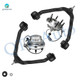 Set of 4 Front Upper Control Arm Ball Joint-Wheel Hub Bearing Assembly For 2005 2006 GMC Sierra 1500