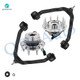 Set of 4 Front Upper Control Arm Ball Joint-Wheel Hub Bearing Assembly Replacement For 2007 GMC Sierra 1500 Classic With 8 Stud Hub
