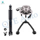 Set of 3 Front Upper Control Arm Ball Joint-Wheel Hub Bearing Assembly-Shock Absorber For 2003-2014 GMC Savana 1500