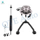 Set of 3 Front Upper Control Arm Ball Joint-Wheel Hub Bearing Assembly-Steering Damper For 2000-2006 Chevrolet Tahoe