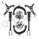 Set of 8 Front Lower Control Arm-Upper Control Arm Ball Joint-Wheel Hub Bearing Assembly-Quick Complete Strut-Coil Spring Assembly For 2011-2015 Dodge Durango