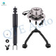 Set of 3 Front Upper Control Arm Ball Joint-Wheel Hub Bearing Assembly-Shock Absorber For 2000-2006 Chevrolet Tahoe 4WD