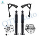 Set of 6 Front Lower Control Arm Ball Joint-Wheel Hub Bearing Assembly-Shock Absorber For 2007 Chevrolet Silverado 1500 Classic Crew Cab Pickup