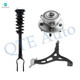 Set of 3 Front Left Lower Control Arm-Wheel Hub Bearing Assembly-Quick Complete Strut-Coil Spring Assembly For 2011-2015 Jeep Grand Cherokee RWD