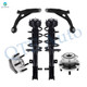 Set of 6 Front Lower Control Arm-Wheel Hub Bearing Assembly-Quick Complete Strut-Coil Spring Assembly For 2007-2010 Chrysler Sebring