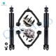Set of 6 Front Upper Control Arm Ball Joint-Wheel Hub Bearing Assembly-Shock Absorber For 2000-2006 GMC Yukon 4WD