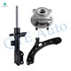Set of 3 Front Left Lower Control Arm Ball Joint-Wheel Hub Bearing Assembly-Suspension Strut Assembly For 2016-2020 KIA Optima