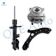 Set of 3 Front Right Lower Control Arm Ball Joint-Wheel Hub Bearing Assembly-Suspension Strut Assembly For 2016-2021 Hyundai Tucson