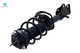 Set of 3 Front Left Lower Control Arm-Wheel Hub Bearing Assembly-Quick Complete Strut-Coil Spring Assembly For 2008-2010 Chrysler Sebring
