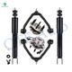 Set of 6 Front Upper Control Arm Ball Joint-Wheel Hub Bearing Assembly-Shock Absorber For 2002-2006 Cadillac Escalade EXT Monotube Performance Upgrade