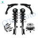 Set of 6 Front Lower Control Arm-Wheel Hub Bearing Assembly-Quick Complete Strut-Coil Spring Assembly For 2008-2010 Chrysler Sebring FWD