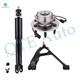 Set of 3 Front Right Lower Control Arm Ball Joint-Wheel Hub Bearing Assembly-Shock Absorber For 2000-2006 GMC Yukon 4WD