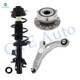 Set of 3 Front Left Lower Control Arm Ball Joint-Wheel Hub Bearing Assembly-Quick Complete Strut-Coil Spring Assembly For 2015-2017 Chrysler 200 FWD