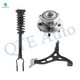 Set of 3 Front Left Lower Control Arm-Wheel Hub Bearing Assembly-Quick Complete Strut-Coil Spring Assembly For 2011-2015 Dodge Durango