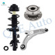 Set of 3 Front Right Lower Control Arm Ball Joint-Wheel Hub Bearing Assembly-Quick Complete Strut-Coil Spring Assembly For 2015-2017 Chrysler 200 FWD