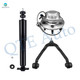 Set of 3 Front Upper Control Arm Ball Joint-Wheel Hub Bearing Assembly-Shock Absorber For 2005 2006 GMC Sierra 1500