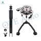 Set of 3 Front Upper Control Arm Ball Joint-Wheel Hub Bearing Assembly-Shock Absorber For 2007 GMC Sierra 1500 Classic Monotube Performance Upgrade