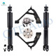 Set of 6 Front Lower Control Arm Ball Joint-Wheel Hub Bearing Assembly-Shock Absorber For 2003-2014 Chevrolet Express 1500