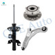 Set of 3 Front Left Lower Control Arm Ball Joint-Wheel Hub Bearing Assembly-Suspension Strut Assembly Replacement For 2015-2017 Chrysler 200
