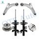 Set of 6 Front Lower Control Arm Ball Joint-Wheel Hub Bearing Assembly-Suspension Strut Assembly Replacement For 2015-2017 Chrysler 200
