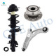 Set of 3 Front Left Lower Control Arm Ball Joint-Wheel Hub Bearing Assembly-Quick Complete Strut-Coil Spring Assembly Replacement For 2015-2017 Chrysler 200 AWD