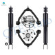 Set of 6 Front Upper Control Arm Ball Joint-Wheel Hub Bearing Assembly-Shock Absorber Replacement For 2005 2006 Chevrolet Silverado 1500