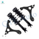 Set of 4 Front Lower Control Arm Ball Joint-Quick Complete Strut-Coil Spring Assembly For 2006-2011 Acura CSX