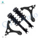 Set of 4 Front Lower Control Arm Ball Joint-Quick Complete Strut-Coil Spring Assembly For 2006-2011 Honda Civic Sedan