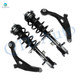 Set of 4 Front Lower Control Arm-Quick Complete Strut-Coil Spring Assembly For 2008-2010 Chrysler Sebring FWD