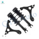 Set of 4 Front Lower Control Arm Ball Joint-Quick Complete Strut-Coil Spring Assembly For 2006-2011 Honda Civic Coupe