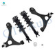 Set of 4 Front Lower Control Arm Ball Joint-Quick Complete Strut-Coil Spring Assembly For 2006-2011 Honda Civic Coupe