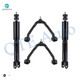 Set of 4 Front Upper Control Arm Ball Joint-Shock Absorber For 2000-2006 Chevrolet Tahoe w/ ZW7 Premium Smooth Ride Suspension