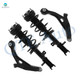 Set of 4 Front Lower Control Arm-Quick Complete Strut-Coil Spring Assembly For 2007-2009 Chrysler Sebring