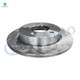 Set of 12 Front 278mm-Rear 265mm Drilled Slotted Brake Disc Rotors-Ceramic Brake Pad Kit For 2007-2013 Mazda 3