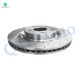Set of 6 Front 320mm Drilled Slotted Brake Disc Rotors-Ceramic Brake Pad Kit For 2017-2019 Infiniti Q50