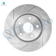 Set of 12 Front 296mm-Rear 281mm Drilled Slotted Brake Disc Rotors-Ceramic Brake Pad Kit For 2013-2018 Toyota Avalon