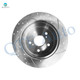 Set of 12 Front 296mm-Rear 281mm Drilled Slotted Brake Disc Rotors-Ceramic Brake Pad Kit For 2013-2018 Toyota Avalon