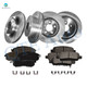 Set of 12 Front 295.5mm-Rear 292mm Brake Disc Rotors-Ceramic Brake Pad Kit For 2003-2005 Nissan 350Z
