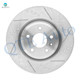 Set of 12 Front 325mm-Rear 330mm Drilled Slotted Brake Disc Rotors-Ceramic Brake Pad Kit For 2009-2019 Ford Flex