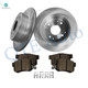 Set of 6 Rear 260mm Brake Disc Rotors-D537 7418 Ceramic Brake Pad Kit For 1998 1999 Acura CL