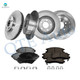 Set of 12 Front 303mm-Rear 278mm Brake Disc Rotors-Ceramic Brake Pad Kit For 2001-2005 Chevrolet Impala
