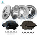 Set of 12 Front 295.8mm-Rear 292mm Brake Disc Rotors-Ceramic Brake Pad Kit For 2017-2019 Nissan Rogue