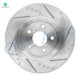 Set of 12 Front 293mm-Rear 265mm Drilled Slotted Brake Disc Rotors-Ceramic Brake Pad Kit For 2005 2006 Saab 9-2X