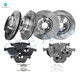 Set of 12 Front 348mm-Rear 336mm Drilled Slotted Brake Disc Rotors-Ceramic Brake Pad Kit For 2009-2011 BMW 335D